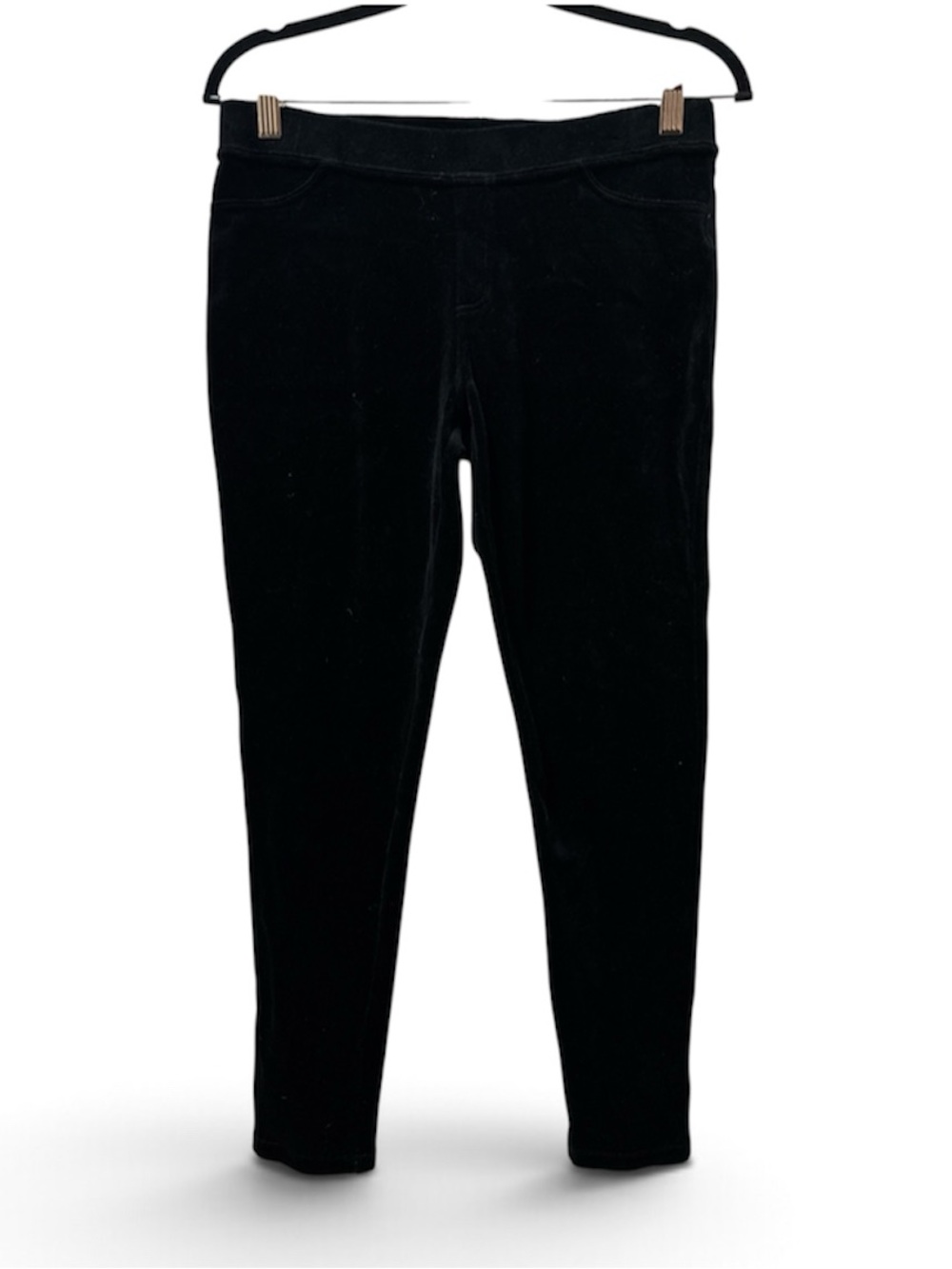 Juicy Couture Black Velour Pull-On Pants Skinny Leg Y2K Women’s Medium